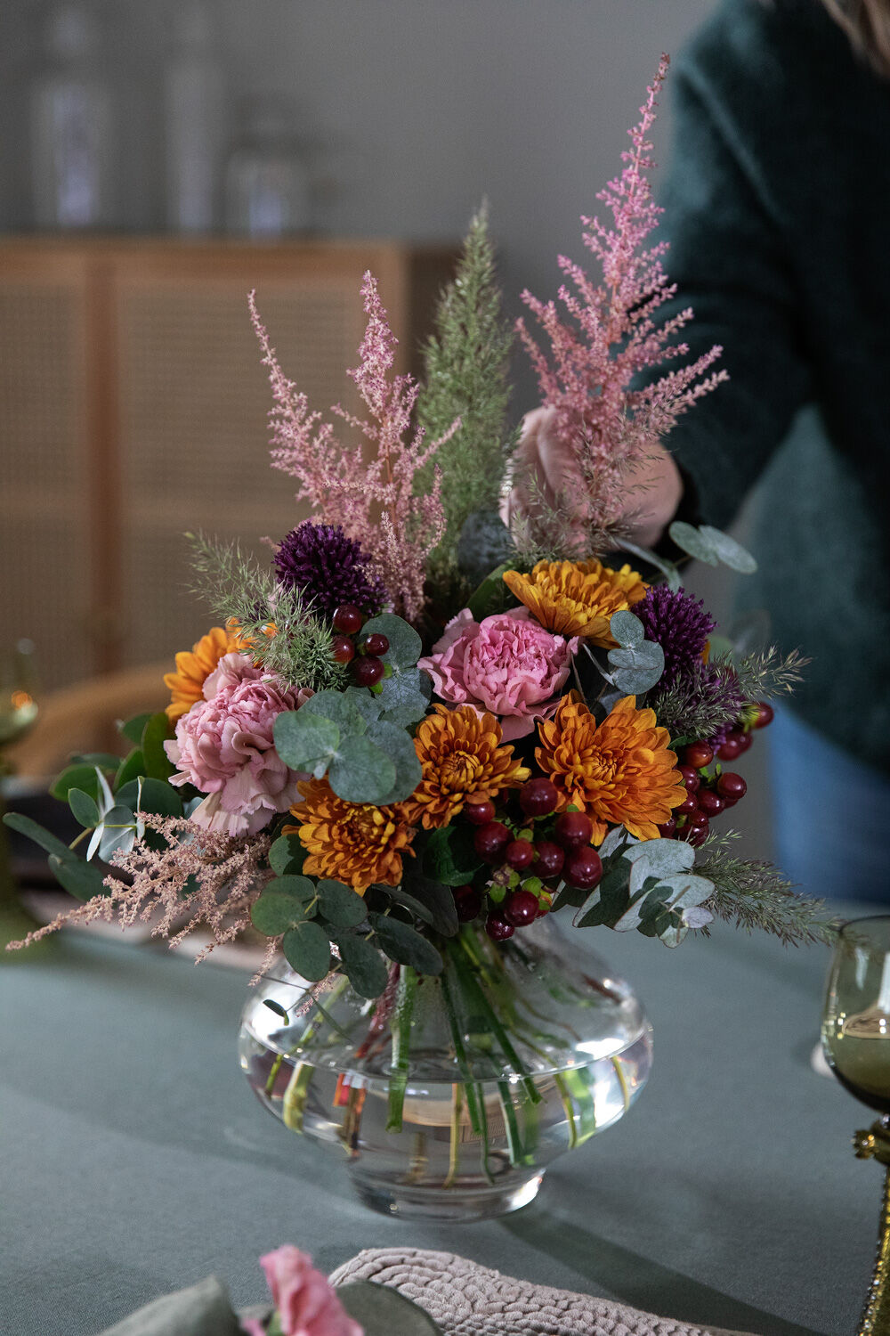 Blomster p&aring; h&oslash;stbordet