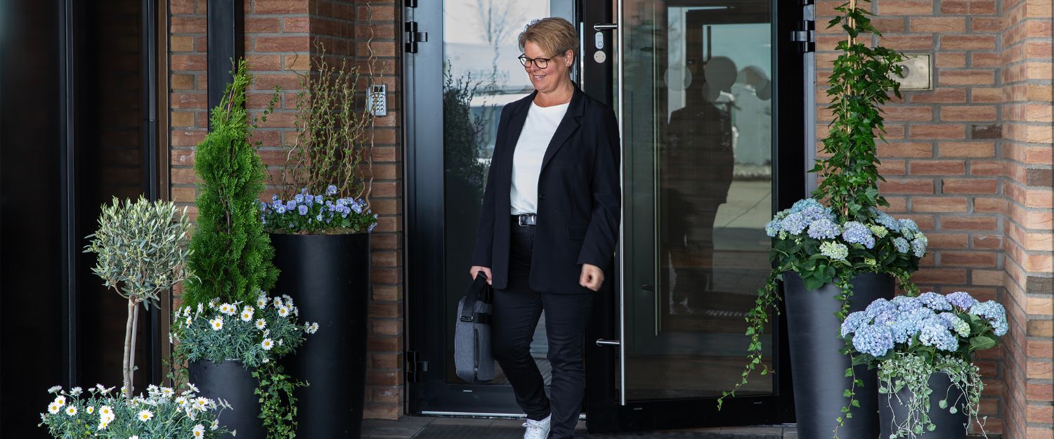 Blomstrende inngangsparti