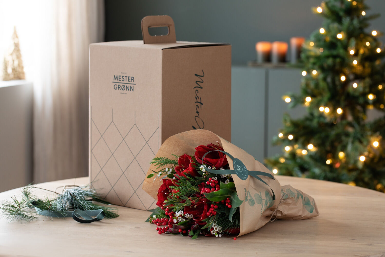 R&oslash;d julebukett