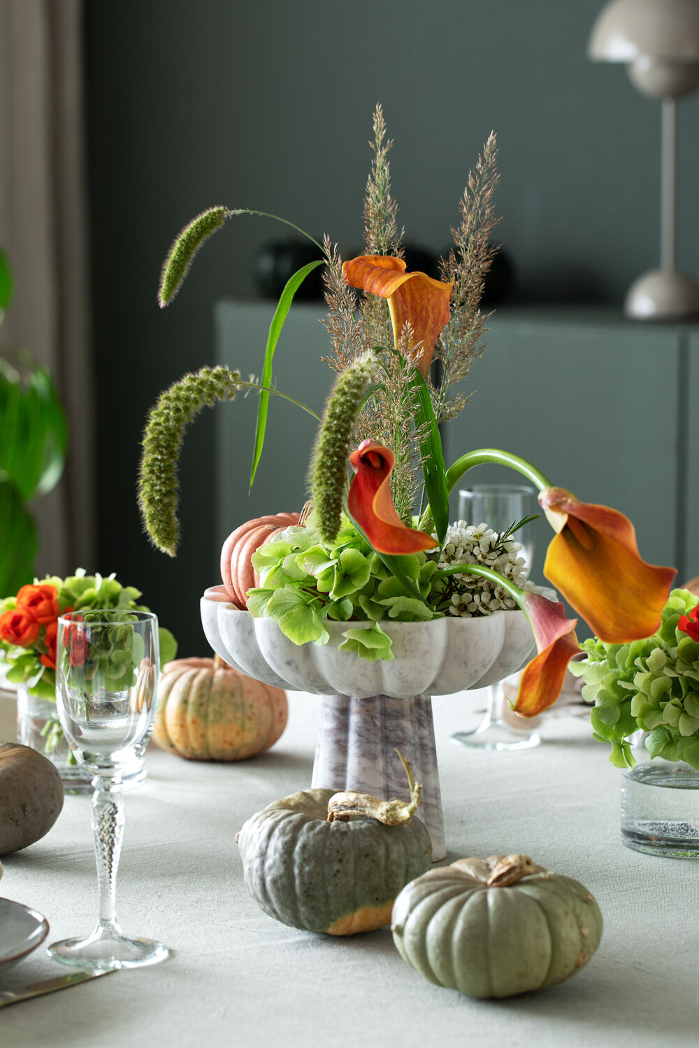 Blomster p&aring; h&oslash;stbordet