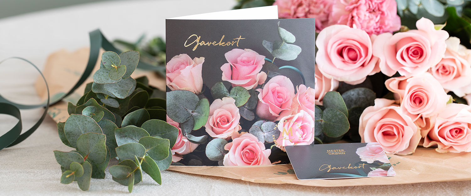 Gavekort p&aring; blomster