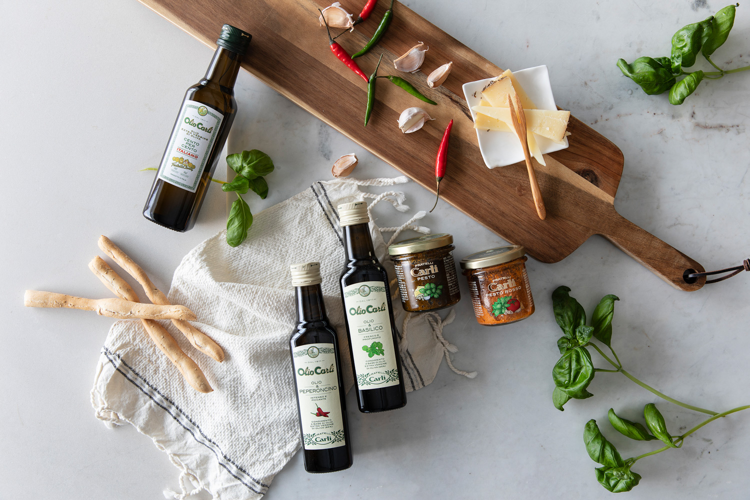 Olivenoljer og pesto